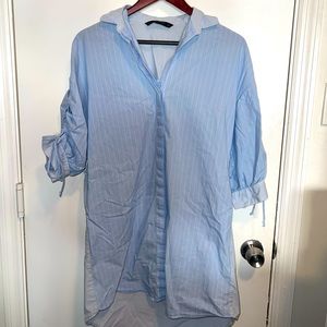 White & Blue Zara Dress